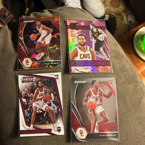 4 Card Evan Mobley rookie card lot.